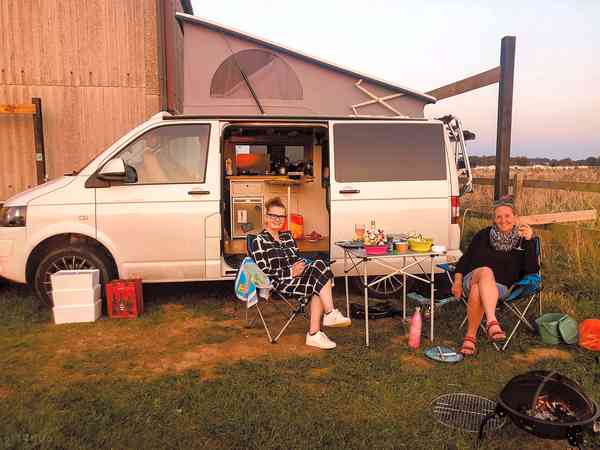 Primitive grass and earth campervan site (no awning)