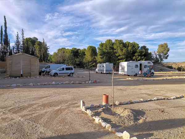 Power optional gravel and sand RV site
