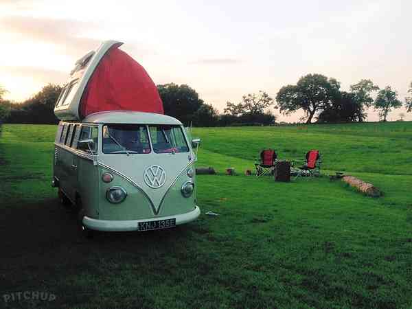 Electric grass motorhome pitch