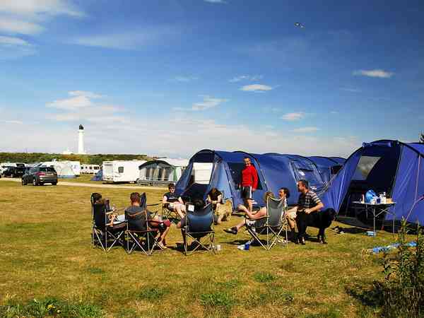 Non-electric grass touring pitch