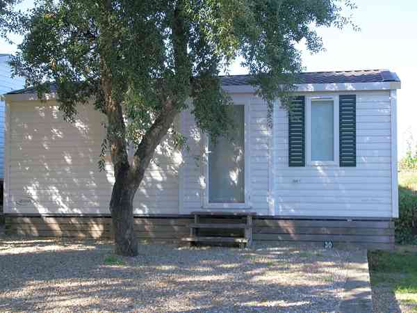 Exterior of the static caravan Exterior of the static caravan