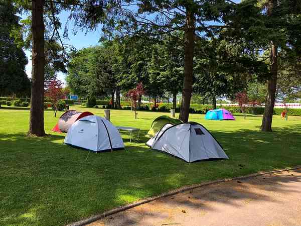 Electric optional grass tent pitch (backpacker, no cars)