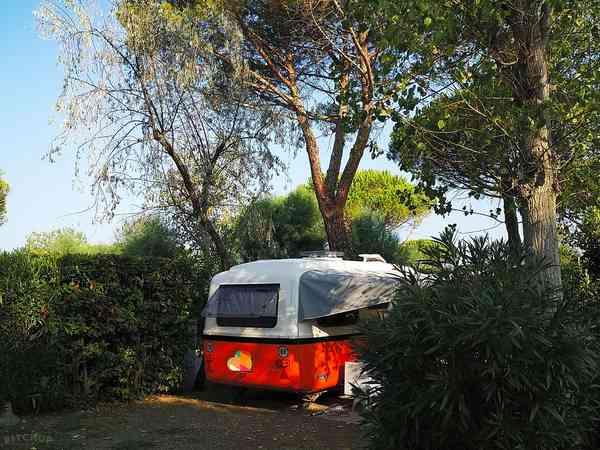 Electric hardstanding touring caravan pitch