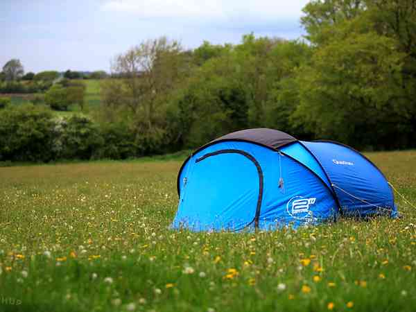Power optional grass tent site