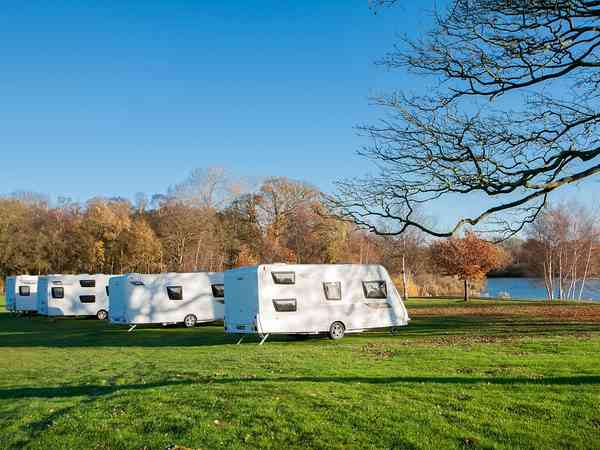 Electric grass touring caravan pitch