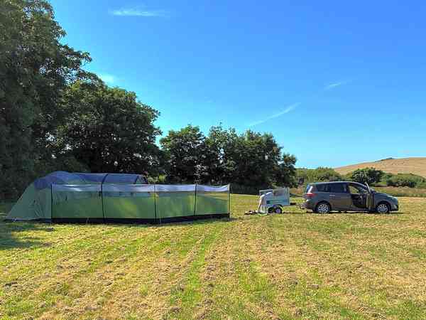 Non-electric grass tent, trailer tent or campervan pitch
