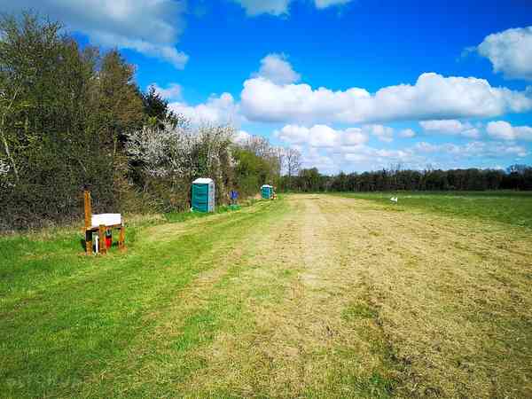 Primitive grass tent or RV site