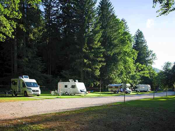 Electric optional grass and gravel touring pitch