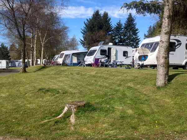 Fully-serviced hardstanding touring pitch