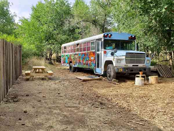 Magic Bus on-site touring caravan