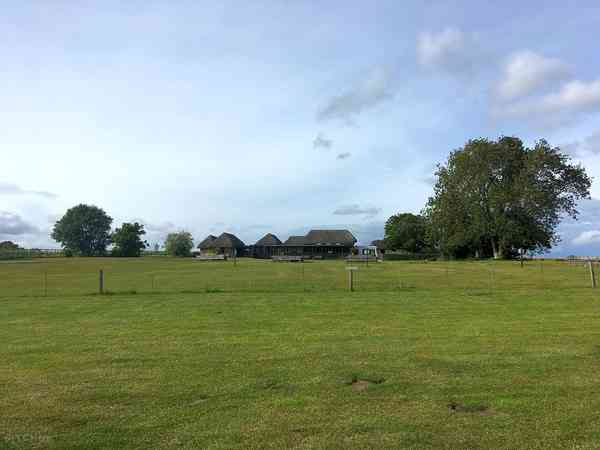Non-electric grass tent pitch