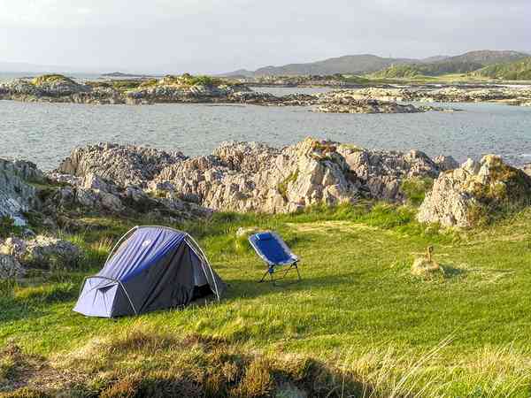 Unpowered grass caravan site