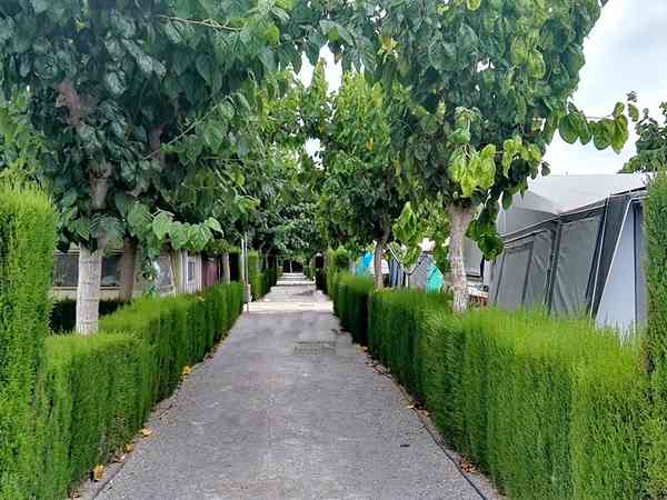 Path between the pitches Path between the pitches