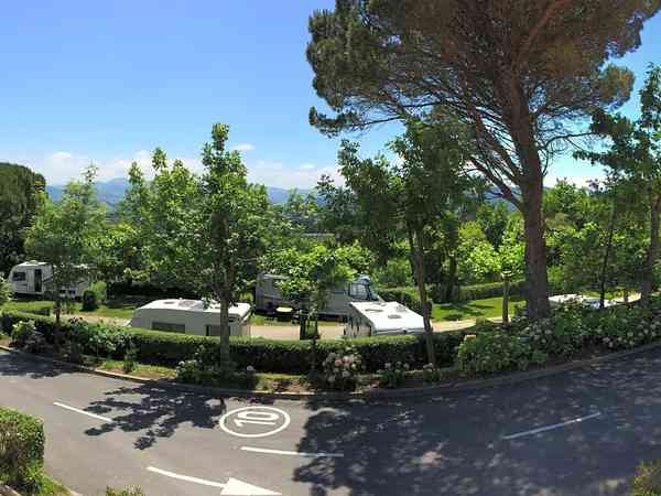 Fully-serviced grass touring pitch