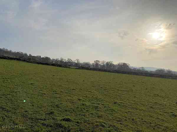 Non-electric grass tent pitch