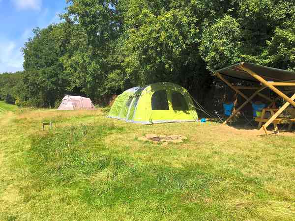 Squirrel primitive grass tent or trailer tent site