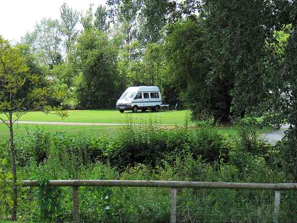 Electric optional grass motorhome pitch