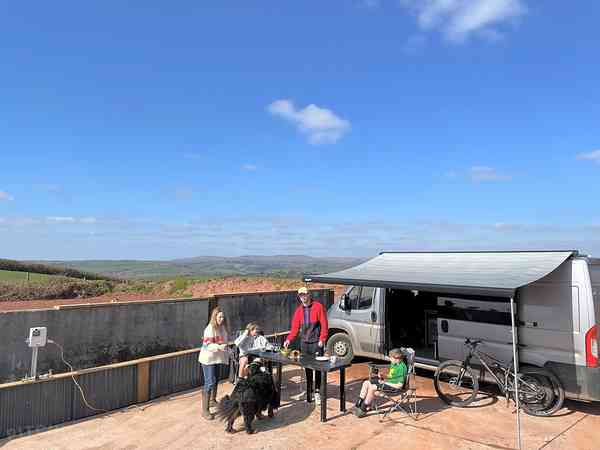 Electric gravel and hardstanding touring pitch