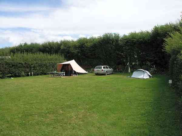 Emplacement pour tente, pour caravane pliante ou pour caravane sur herbe avec électricité optionnelle