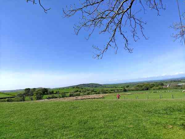 Non-electric grass tent pitch