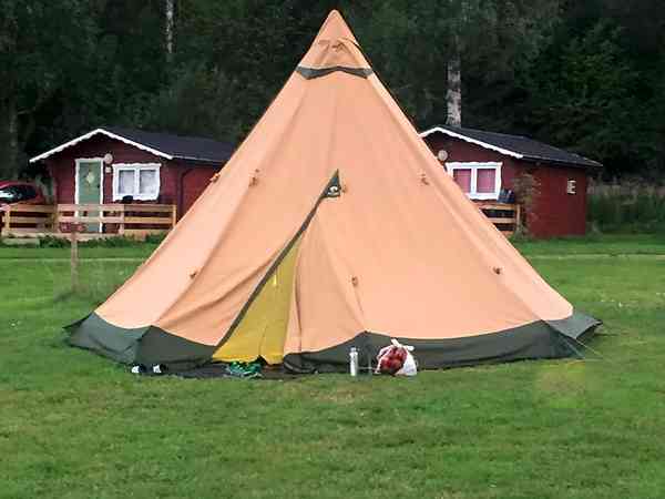 Electric optional grass tent pitch (two person)