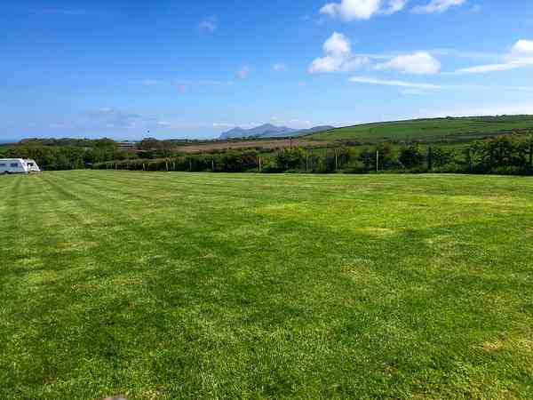 Electric grass touring caravan pitch