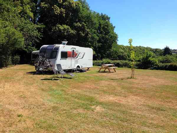 Powered grass caravan site