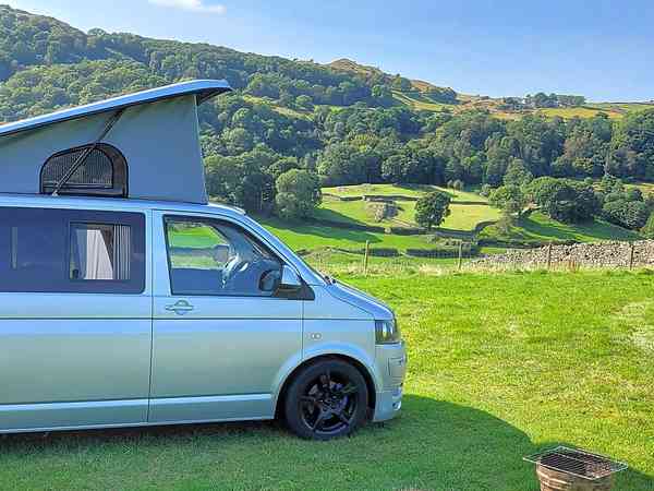 Unpowered grass campervan site