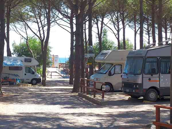 Piazzola camper su sottobosco con elettricità facoltativa