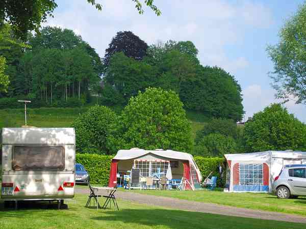 Electric optional grass tent, trailer tent or touring caravan pitch