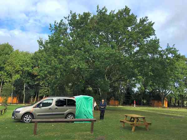 Power optional grass tent site