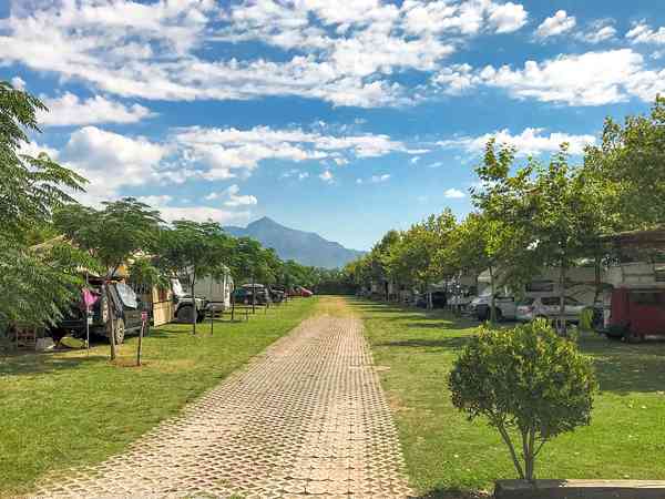 Power optional grass caravan site