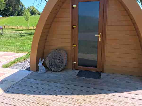 The Hare's Hollow camping pod