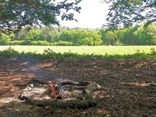 Campfire area away from the pitches Campfire area away from the pitches