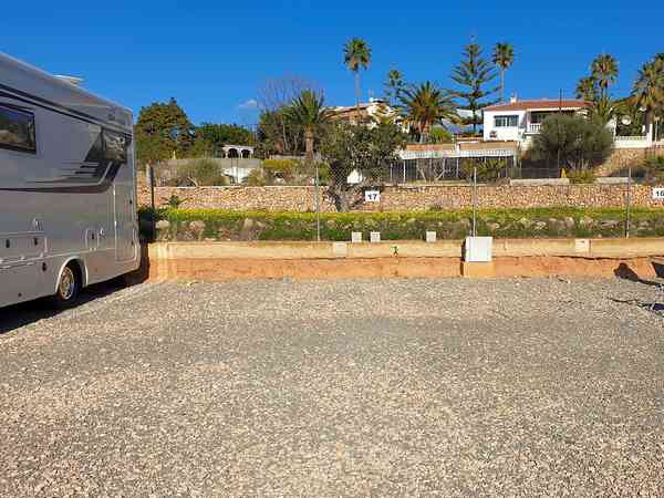 Electric optional gravel motorhome pitch