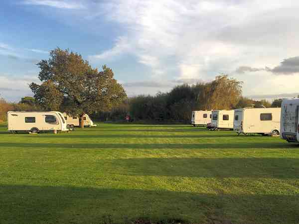 Electric optional grass motorhome pitch