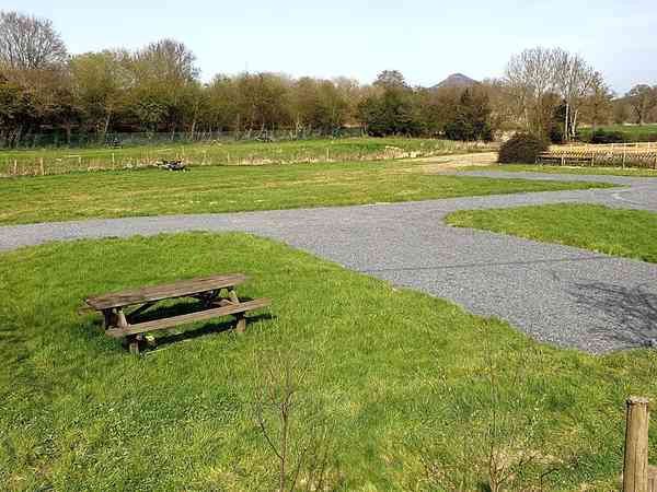 Primitive grass tent site
