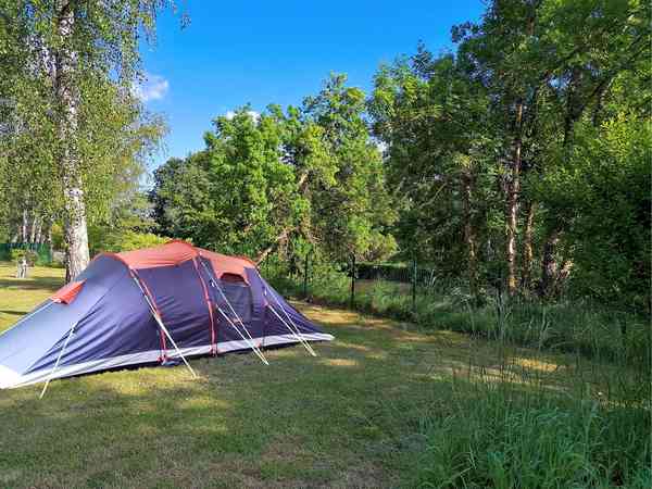 Electric optional grass tent pitch (no cars, solo)