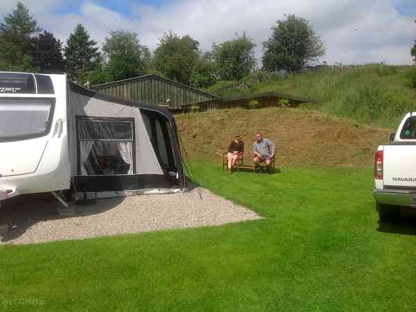 Powered gravel caravan site