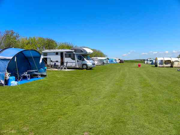 Grasbewachsener Stellplatz Field 1 mit Stromanschluss