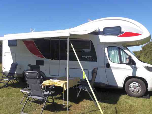 Electric optional hardstanding and grass motorhome pitch