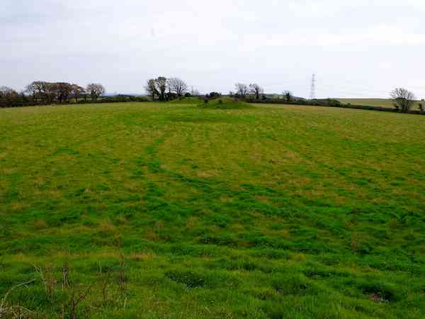 Primitive grass and earth tent or trailer tent site