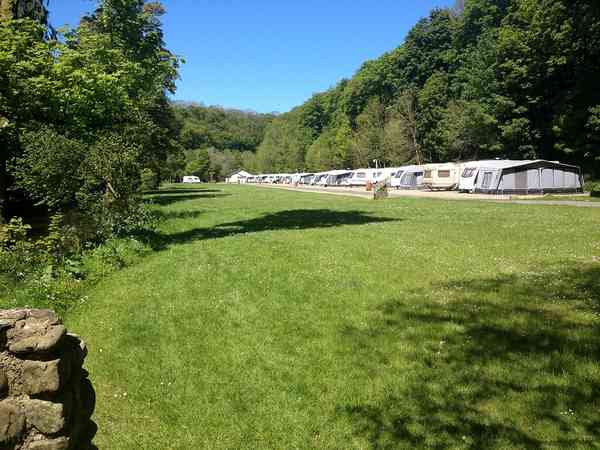 Non-electric grass tent pitch