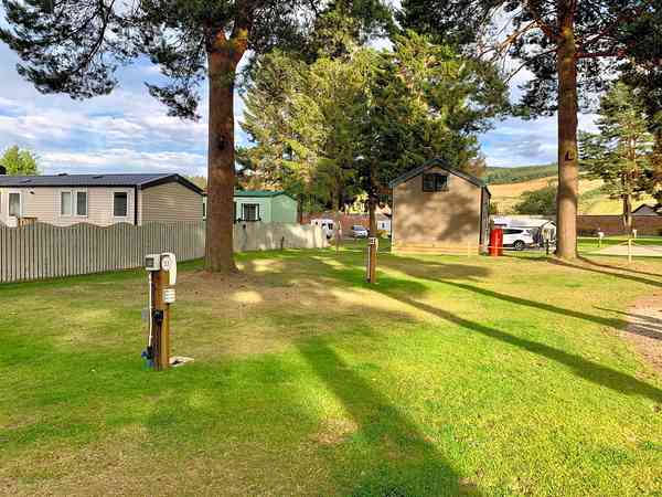 Electric optional grass tent pitch