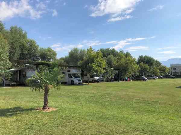 Power optional grass tent site