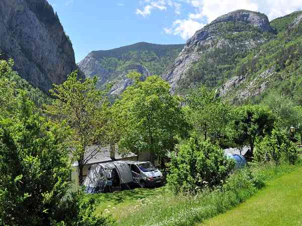 Electric optional grass campervan pitch
