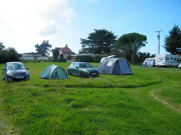 Non-electric grass tent, trailer tent or campervan pitch