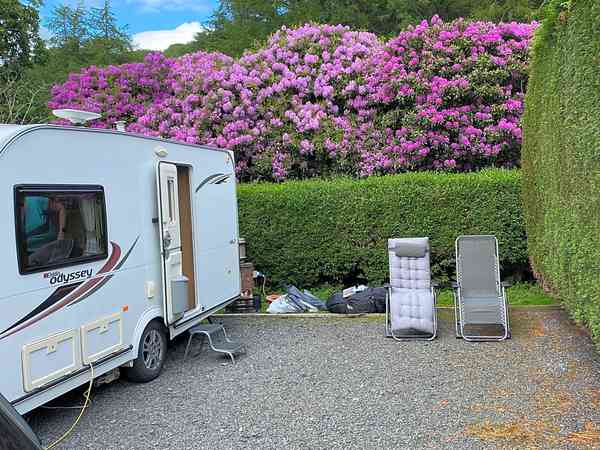 Electric cement/asphalt and grass touring pitch