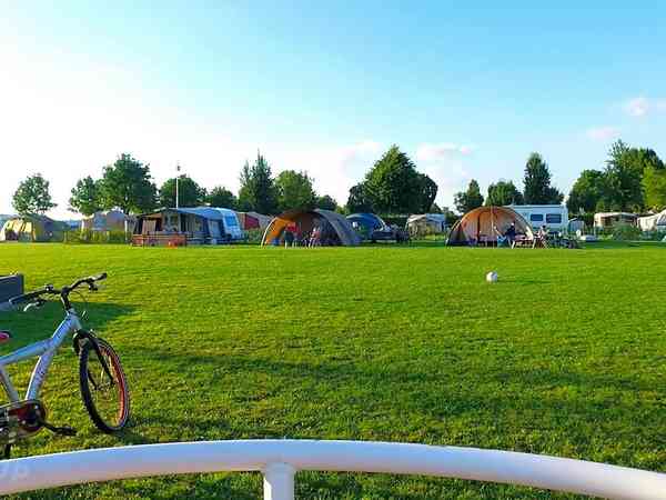 Electric grass motorhome pitch