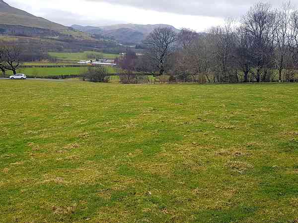 Non-electric grass tent pitch